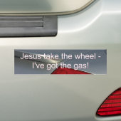 Jesus nehmen das Rad - ich habe das Gas 2 Autoaufkleber (Auf Auto)