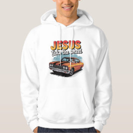 Jesus nehmen das Vintage Muskelauto Hoodie