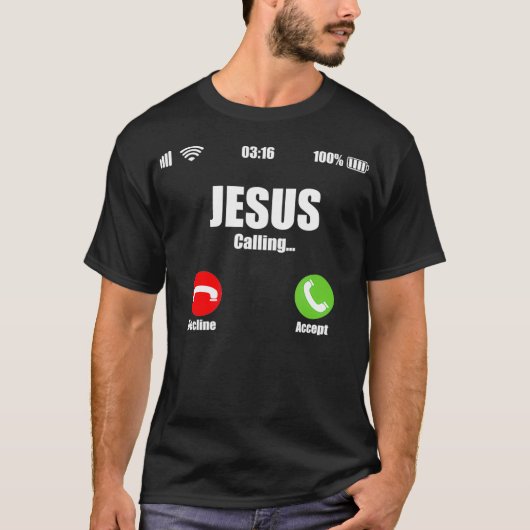 Jesus nennt Christliches Kreuz Moderne Glauben T-Shirt (Vorderseite)
