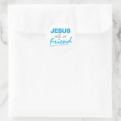 Jesus nennt mich Freund Runder Aufkleber (Tasche)