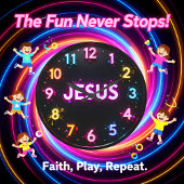 Jesus Neon Splash-Glanz Große Wanduhr