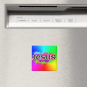 Jesus Neon Static (Regenbogen) Magnet (In Situ (Geschirrspüler))