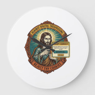Jesus nervige Cookies akzeptieren Pop-up Internetb Große Wanduhr