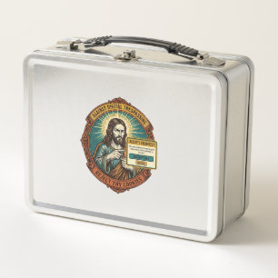Jesus nervige Cookies akzeptieren Pop-up Internetb Metall Brotdose