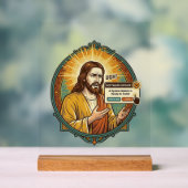 Jesus nervige Software-Update-Popup-Bürohumor Acrylschild (Neutral)