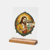 Jesus nervige Software-Update-Popup-Bürohumor Acrylschild (Winkel)