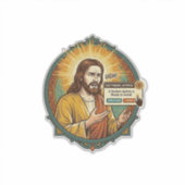 Jesus nervige Software-Update-Popup-Bürohumor Aufkleber (Vorderseite)