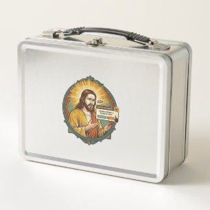 Jesus nervige Software-Update-Popup-Bürohumor Metall Brotdose
