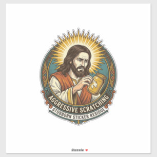 Jesus nerviger Aufkleber Papier Rückstand Shop