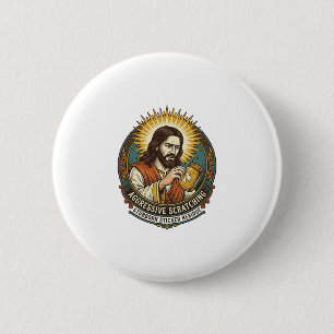 Jesus nerviger Aufkleber Papier Rückstand Shop  Button