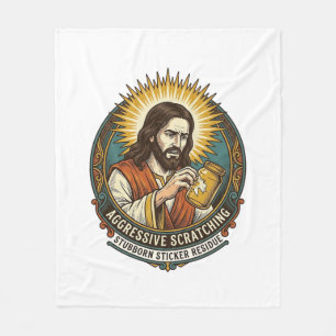 Jesus nerviger Aufkleber Papier Rückstand Shop  Fleecedecke