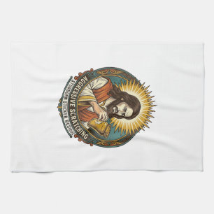 Jesus nerviger Aufkleber Papier Rückstand Shop Geschirrtuch