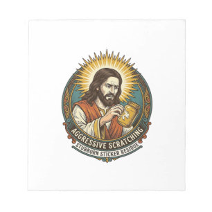 Jesus nerviger Aufkleber Papier Rückstand Shop  Notizblock
