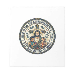Jesus Neurodivergente Ermutigung T-Shirt Inspirati Notizblock
