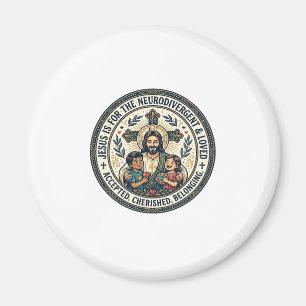 Jesus Neurodivergente Ermutigung T-Shirt Inspirier Magnet