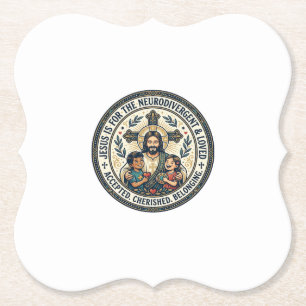Jesus Neurodivergente Ermutigung T-Shirt Inspirier Untersetzer