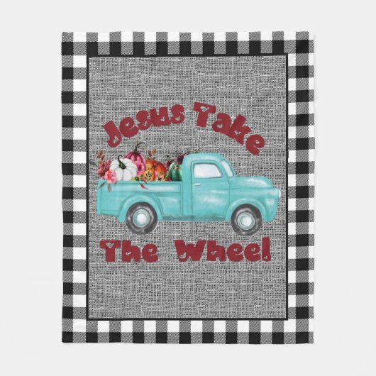 Jesus nimm das Radfeuer Christlich Fleecedecke (Vorderseite)