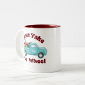 Jesus nimm das Radfeuer Christlich Zweifarbige Tasse (Vorderseite Links)