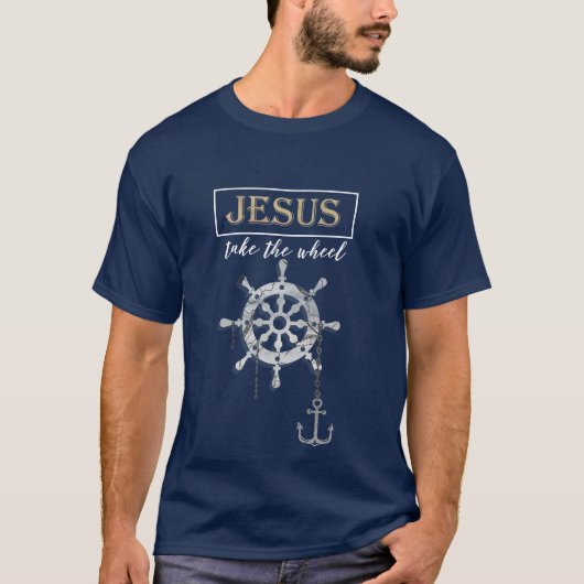 Jesus nimmt das Rad T-Shirt (Vorderseite)
