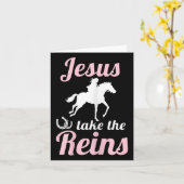 Jesus nimmt die Reins Christlichen Glaube Sed Reli Karte (Gelbe Blume)