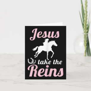 Jesus nimmt die Reins Christlichen Glaube Sed Reli Karte