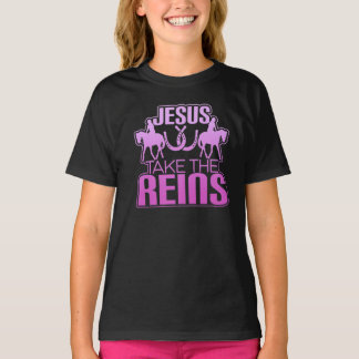Jesus nimmt die Rennen Cool Race Horse TT- T-Shirt