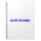 Jesus No Ride Elephant Bumper Notizblock (Vorderseite)