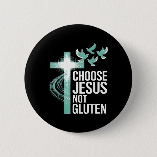 Jesus not Gluten Christlich Button (Vorderseite)