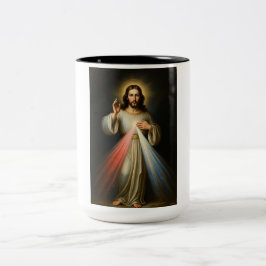 Jesus of the Divine Mercy Coffee Mug Zweifarbige Tasse
