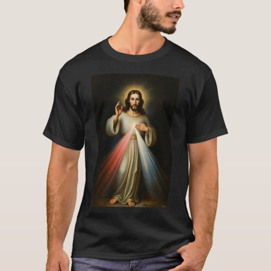 Jesus of the Divine Mercy Men's Tee Shirt (Vorderseite)