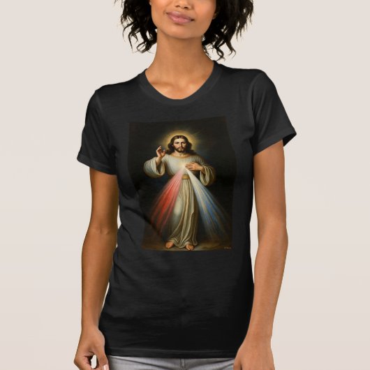 Jesus of the Divine Mercy Women's Tee Shirt (Vorderseite)
