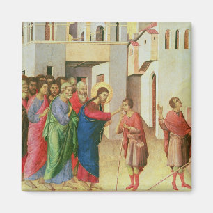 Jesus öffnet die Augen eines Geborenen Menschen Bl Magnet