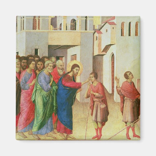 Jesus öffnet die Augen eines Geborenen Menschen Bl Magnet (Vorne)