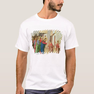 Jesus öffnet die Augen von einem Mann-geborenen T-Shirt