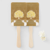 Jesus öffnete die Arme Nägel in den Händen Baum de Fächer (Vorne und Hinten)