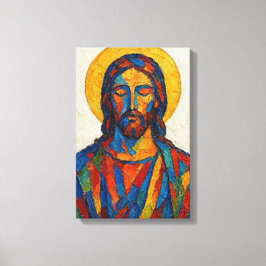 Jesus Ölbild (Ver. 1) Leinwanddruck (Vorderseite)
