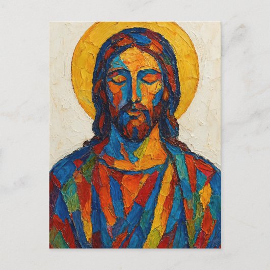Jesus Ölbild (Ver. 1) Postkarte (Vorderseite)