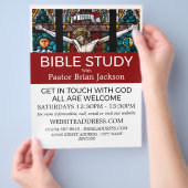 Jesus on the Cross, Christian Bible Class Advert Flyer (Hand)