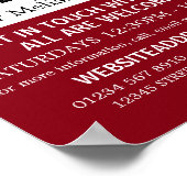 Jesus on the Cross, Christian Bible Class Advert Poster (Ecke)