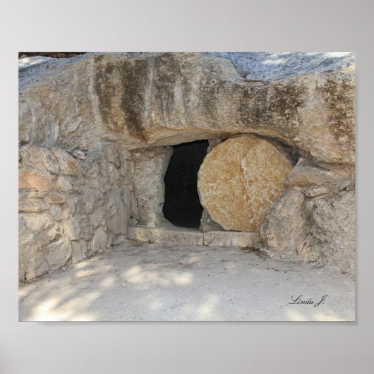 Jesus Open Tomb Israel Canvas Print Poster (Vorne)