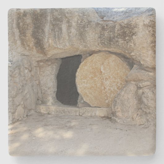 Jesus Open Tomb Square Untersetzer (Vorderseite)