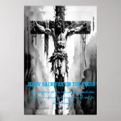 Jesus' Opfer auf dem Kreuz Poster (Vorne)
