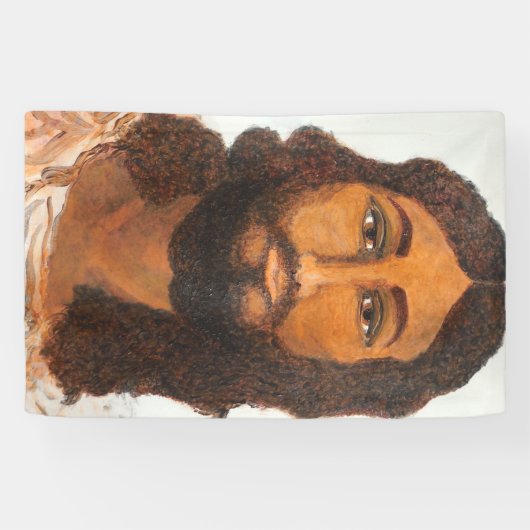 Jesus Originalgemälde-Druckkarte. Banner (Horizontal)