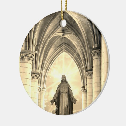 Jesus Ornament mit Bibelverse (Links)