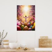 Jesus-Osterwiederauferstehung Poster (Küche)