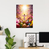 Jesus-Osterwiederauferstehung Poster (Heimbüro)