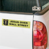 JESUS OVER WALL STREET AUTOAUFKLEBER (Auf Lkw)
