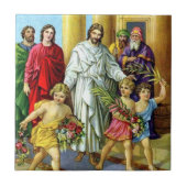 Jesus-Palmsonntags-Fliese Fliese (Vorderseite)
