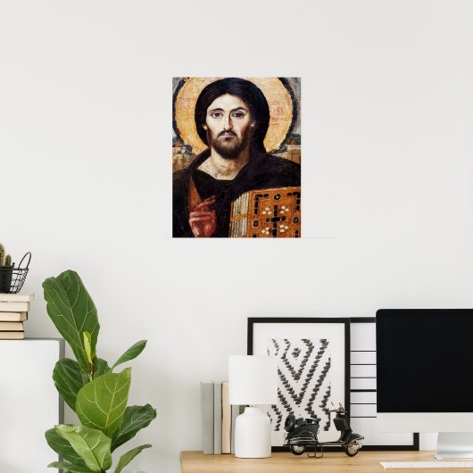 Jesus Pantocrator Icon Poster (Heimbüro)