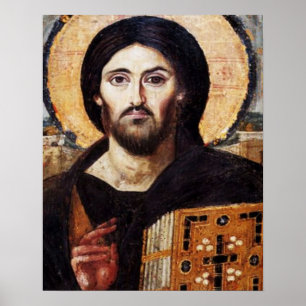 Jesus Pantocrator Ikone Poster